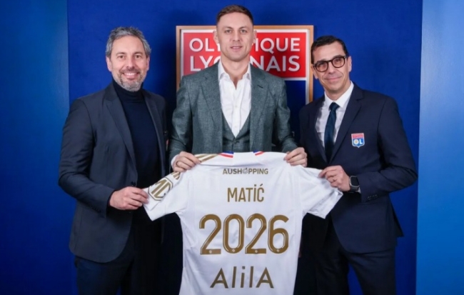 里昂签下马蒂奇，35岁塞尔维亚国脚加盟至2026年